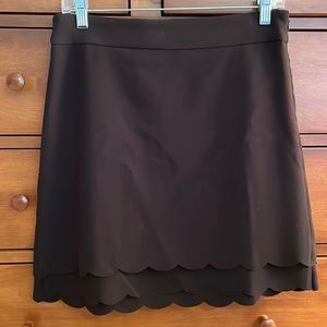 LOFT Double Scallop Hem Skirt